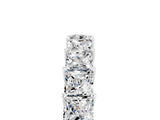 10K White Gold Princess Cut Moissanite Channel-Set Eternity Band with Prong Setting