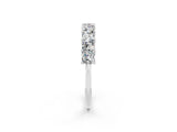 10K White Gold Princess Cut Moissanite Channel-Set Eternity Band with Prong Setting