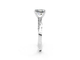 White gold Princess Cut Moissanite Engagement Ring with Side Stone Accents and Four-Prong Setting_26