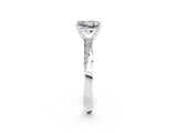 White gold Princess Cut Moissanite Engagement Ring with Side Stone Accents and Four-Prong Setting_41