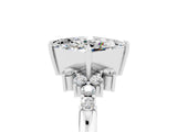 White gold Princess Cut Moissanite Ring with Side Stones and Four-Prong Setting_41