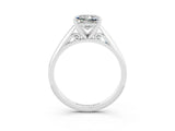 White gold Princess Cut Moissanite Solitaire Engagement Ring with Cathedral Setting and Four-Prong Mount_33
