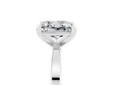 White gold Princess Cut Moissanite Solitaire Engagement Ring with Classic Band and Four-Prong Setting_29