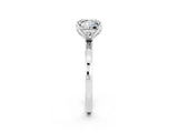 White gold Princess Cut Moissanite Solitaire Ring with Thin Band and Prong Setting_38
