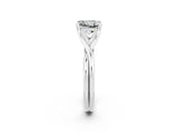 White gold Princess Cut Moissanite Solitaire Twist Band Prong Setting Ring_38