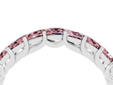 White gold Princess Cut Morganite Channel-Set Eternity Band with Prong Setting_10