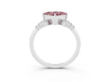 White gold Princess Cut Morganite Ring with Side Stones and Four-Prong Setting_39