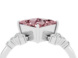 White gold Princess Cut Morganite Ring with Side Stones and Four-Prong Setting_40
