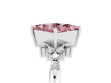 White gold Princess Cut Morganite Ring with Side Stones and Four-Prong Setting_41