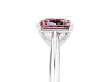 White gold Princess Cut Morganite Solitaire Engagement Ring with Cathedral Setting and Four-Prong Mount_35