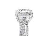 White gold Princess Cut Pave Diamond Engagement Ring with Channel Set Band and Four-Prong Setting_59