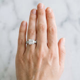 White gold Princess Cut Pave Diamond Engagement Ring with Channel Set Band and Four-Prong Setting_80