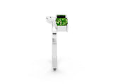 White gold Princess Cut Peridot Two-Stone Open Band Ring with Four-Prong Setting_8