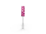 White gold Princess Cut Pink Sapphire Channel-Set Eternity Band with Prong Setting_8