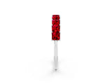 White gold Princess Cut Ruby Channel-Set Eternity Band with Prong Setting_8