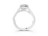 White gold Princess Cut Solitaire Cathedral Diamond Engagement Ring with Channel-Set Band and Four-Prong Setting_6