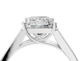 White gold Princess Cut Solitaire Cathedral Diamond Engagement Ring with Channel-Set Band and Four-Prong Setting_7