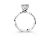 White gold Princess Cut Solitaire Diamond Engagement Ring with Twisted Pave Band and Four-Prong Setting_10