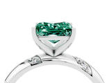 White gold Princess Cut Solitaire Diamond Engagement Ring with Twisted Pave Band and Four-Prong Setting_4
