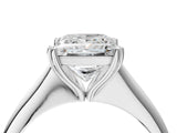White gold Princess Cut Solitaire Diamond Ring with Six-Prong Setting and Classic Band_10