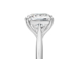 White gold Princess Cut Solitaire Diamond Ring with Six-Prong Setting and Classic Band_11