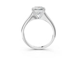 White gold Princess Cut Solitaire Diamond Ring with Six-Prong Setting and Classic Band_18