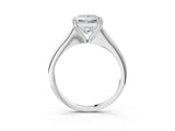 White gold Princess Cut Solitaire Diamond Ring with Six-Prong Setting and Classic Band_33