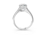 White gold Princess Cut Solitaire Diamond Ring with Six-Prong Setting and Classic Band_9