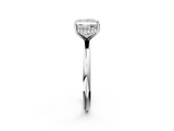 White gold Princess Cut Solitaire Engagement Ring with Four-Prong Setting and Classic Band_55