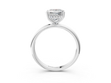 White gold Princess Cut Solitaire Engagement Ring with Four-Prong Setting and Classic Band_56