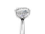 White gold Princess Cut Solitaire Engagement Ring with Four-Prong Setting and Classic Band_58