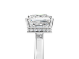 White gold Princess Cut Solitaire Engagement Ring with Four-Prong Setting on a Classic Band_62