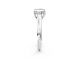 White gold Princess Cut Solitaire Engagement Ring with Tapered Band and Four-Prong Setting_5