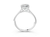 White gold Princess Cut Solitaire Engagement Ring with Tapered Band and Four-Prong Setting_6
