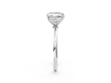 White gold Princess Cut Solitaire Engagement Ring with Thin Band and Four-Prong Setting_23