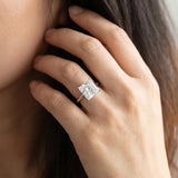 White gold Princess Cut Solitaire Engagement Ring with Thin Band and Four-Prong Setting_40
