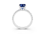 White gold Princess Cut Solitaire Pave Diamond Engagement Ring with Four-Prong Setting_15