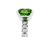 White gold Princess Cut Solitaire Pave Diamond Engagement Ring with Four-Prong Setting_17