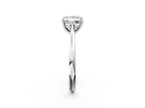 White gold Princess Cut Solitaire Ring with Cathedral Band and Four-Prong Setting_93
