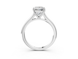 White gold Princess Cut Solitaire Ring with Cathedral Band and Four-Prong Setting_94