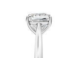 White gold Princess Cut Solitaire Ring with Cathedral Band and Four-Prong Setting_96