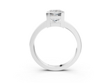 White gold Princess Cut Solitaire Ring with Four-Prong Setting and Classic Band_60