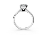 White gold Princess Cut Solitaire Ring with Four-Prong Setting on a Classic Band_57