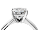 White gold Princess Cut Solitaire Ring with Four-Prong Setting on a Classic Band_62