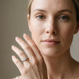 White gold Princess Cut Solitaire Ring with Split Shank and Four-Prong Setting_7