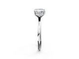 White gold Princess Cut Solitaire Ring with Thin Band and Four-Prong Setting_51