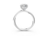 White gold Princess Cut Solitaire Ring with Thin Band and Four-Prong Setting_52