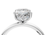 White gold Princess Cut Solitaire Ring with Thin Band and Four-Prong Setting_53
