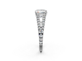 White gold Princess Cut Split Shank Pave Diamond Engagement Ring with Four-Prong Setting_30