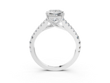 White gold Princess Cut Split Shank Pave Diamond Engagement Ring with Four-Prong Setting_31